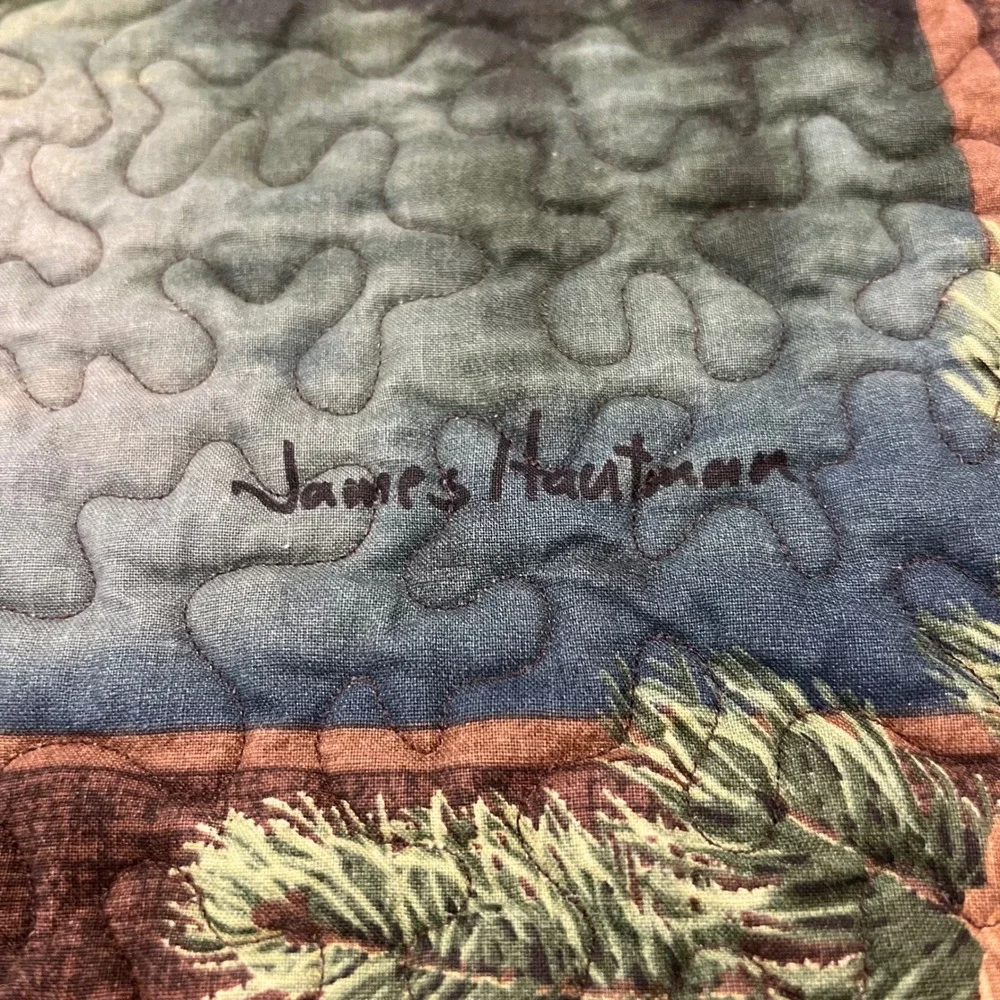 James Hautman Bald Eagle Quilted Wall Hanging Wildlife Nature Art 40x33 Lodge